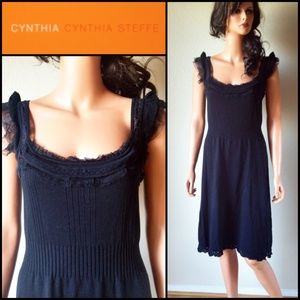 CYNTHIA STEFFE Black Dress Sz M